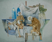 A kosdi Szent Erzsbet-templom mennyezeti freskja